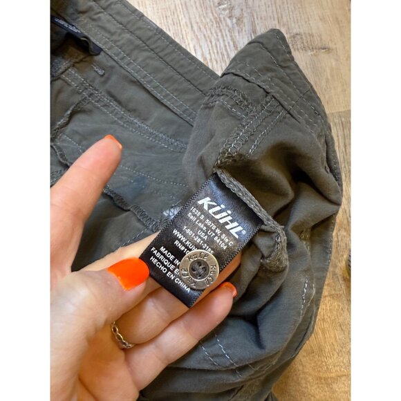 Kuhl Womens Olive Green Cargo Shorts Size 14 Lightweight - Picture 4 of 8